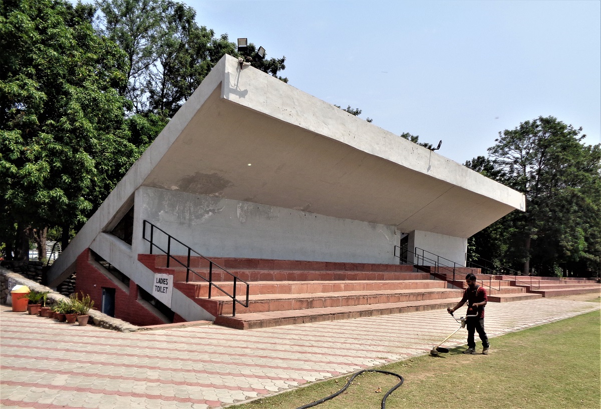 This 6-Decade Old Football Stadium At Chandigarh Is An Epitome Of Concrete Brutalism & Minimalism