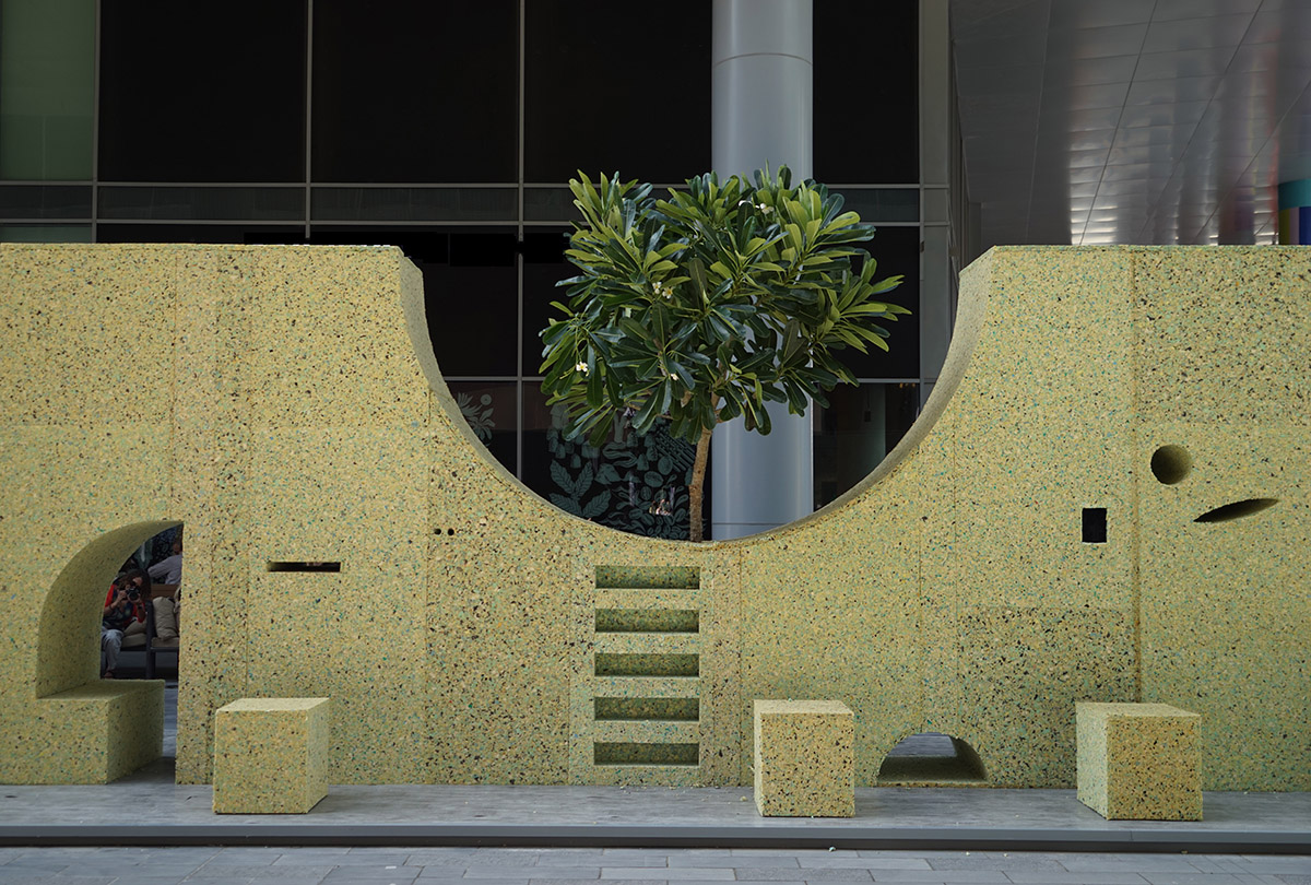 T SAKHI Architects' interactive wall for Lebanese Pavilion addresses Lebanon's social barriers