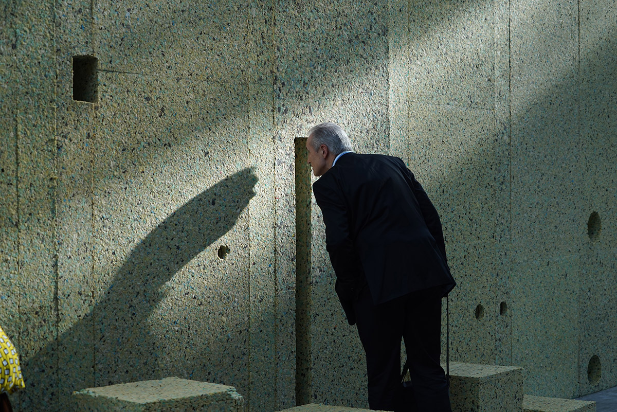 T SAKHI Architects' interactive wall for Lebanese Pavilion addresses Lebanon's social barriers