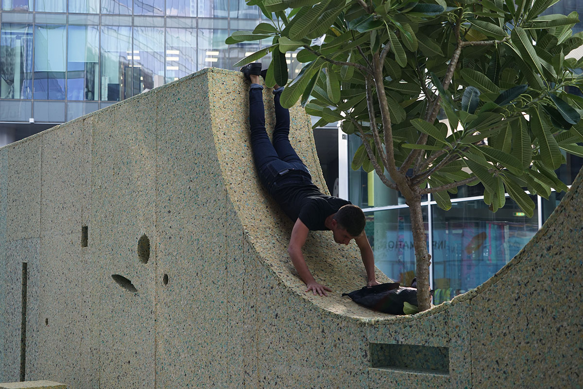 T SAKHI Architects' interactive wall for Lebanese Pavilion addresses Lebanon's social barriers