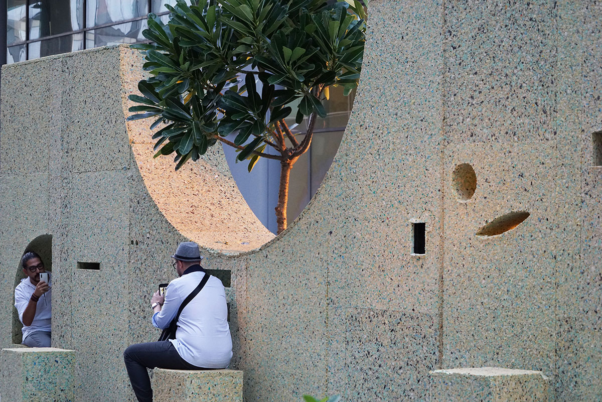 T SAKHI Architects' interactive wall for Lebanese Pavilion addresses Lebanon's social barriers