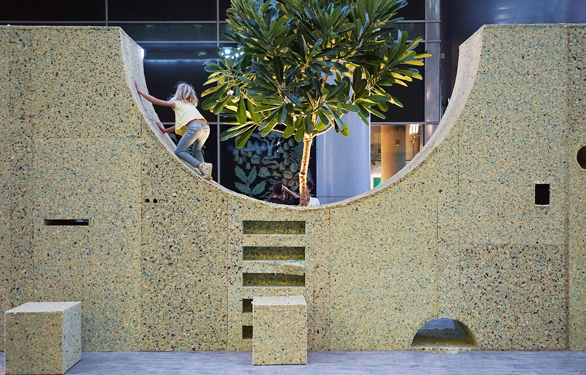 T SAKHI Architects' interactive wall for Lebanese Pavilion addresses Lebanon's social barriers