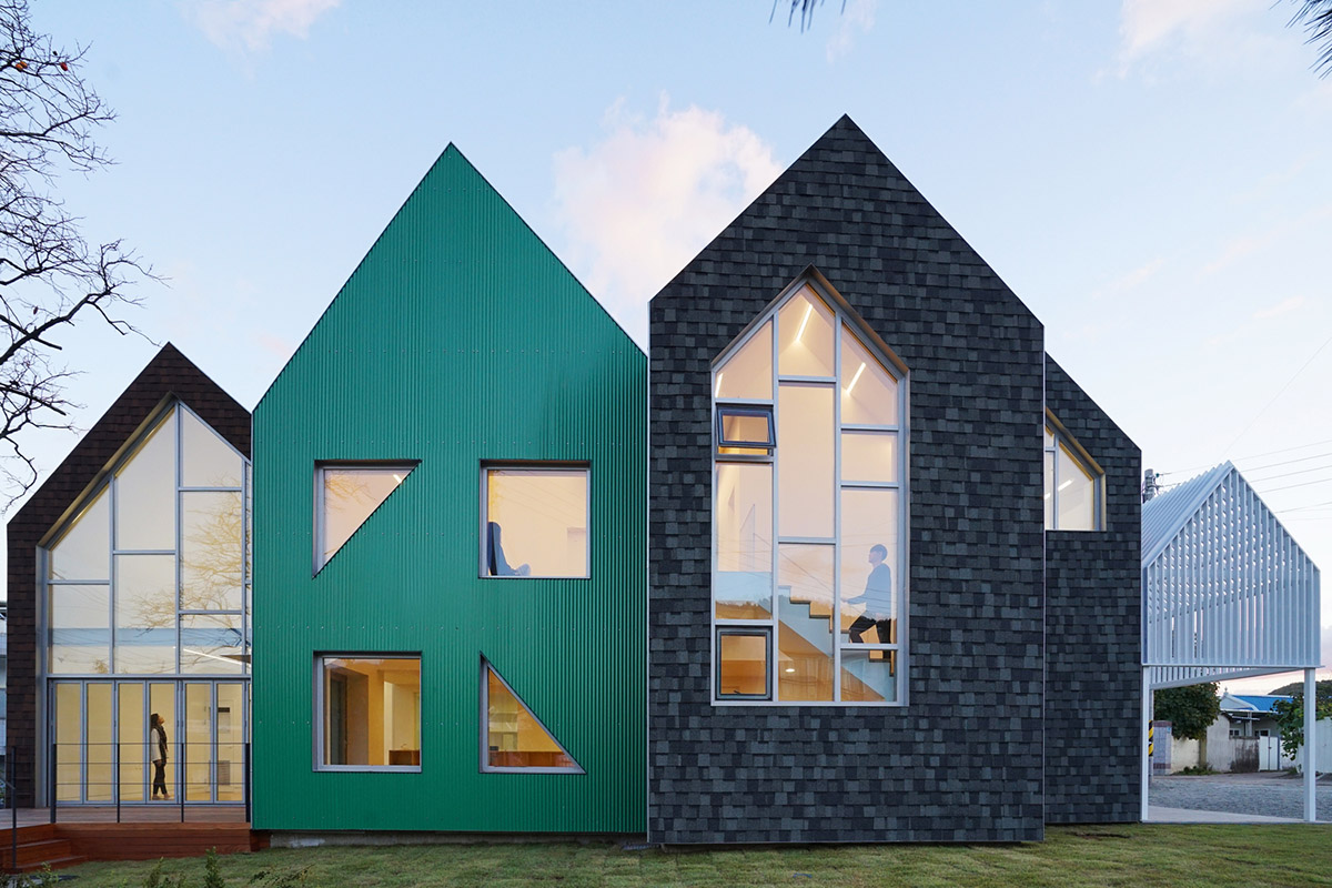 JYA-RCHITECTS designs childcare center with pitched roofs and colorful units in South Korea