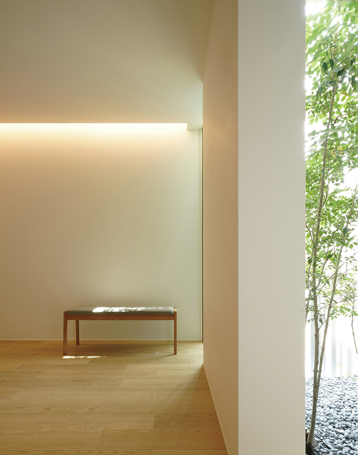 Jun Murata built small guesthouse with cut-out skylight in Japan