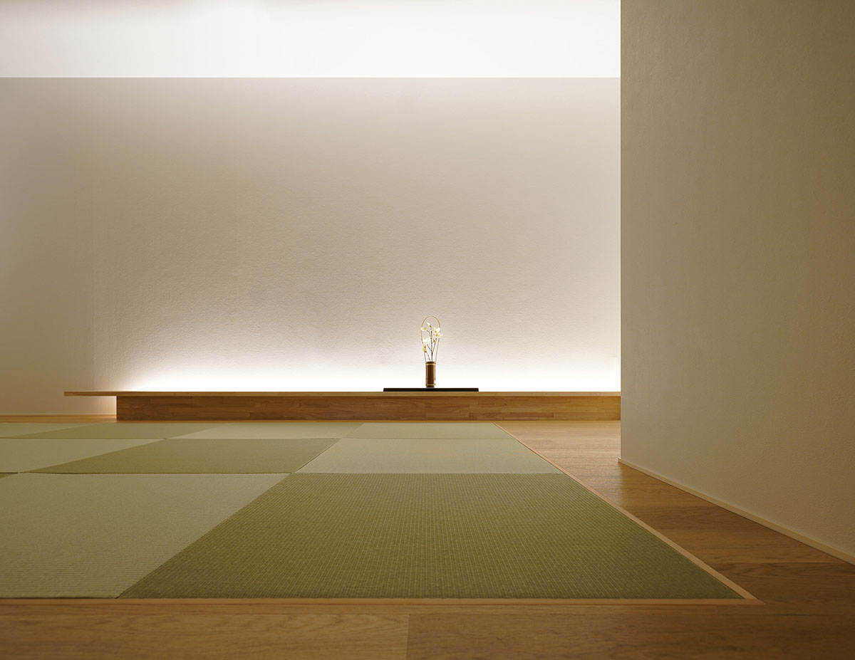 Jun Murata built small guesthouse with cut-out skylight in Japan