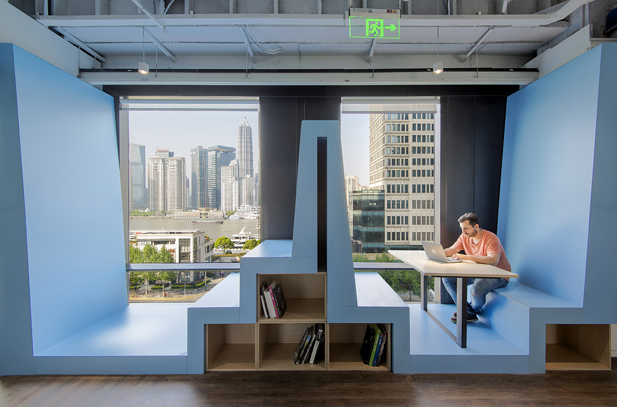 100architects completes underwater-themed-office for Club Med headquarters in Shanghai