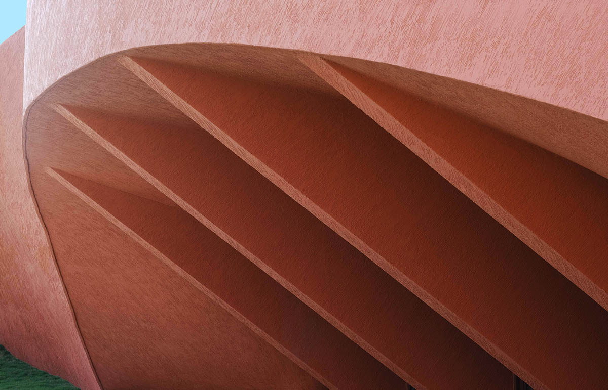 sP+a completes India's new arts centre, Hampi Art Labs, with sinuous concrete volume