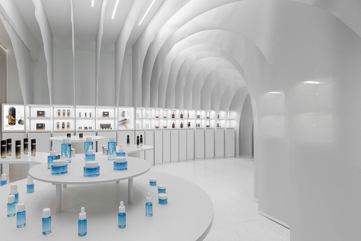 Beauty store by Spacemen features soft weaves made of soft white layers of fabric in Malaysia