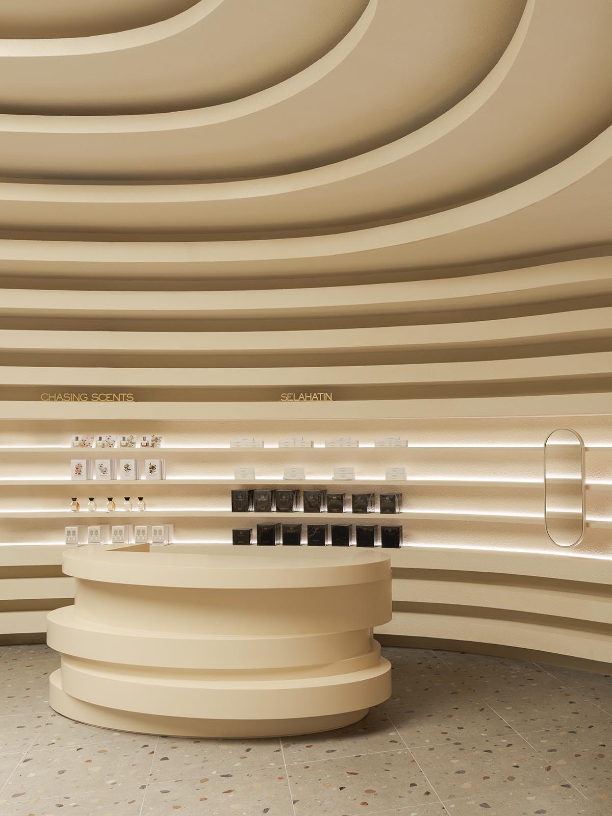 Spacemen creates cavernous interior with rounded lines for a store in Kuala Lumpur