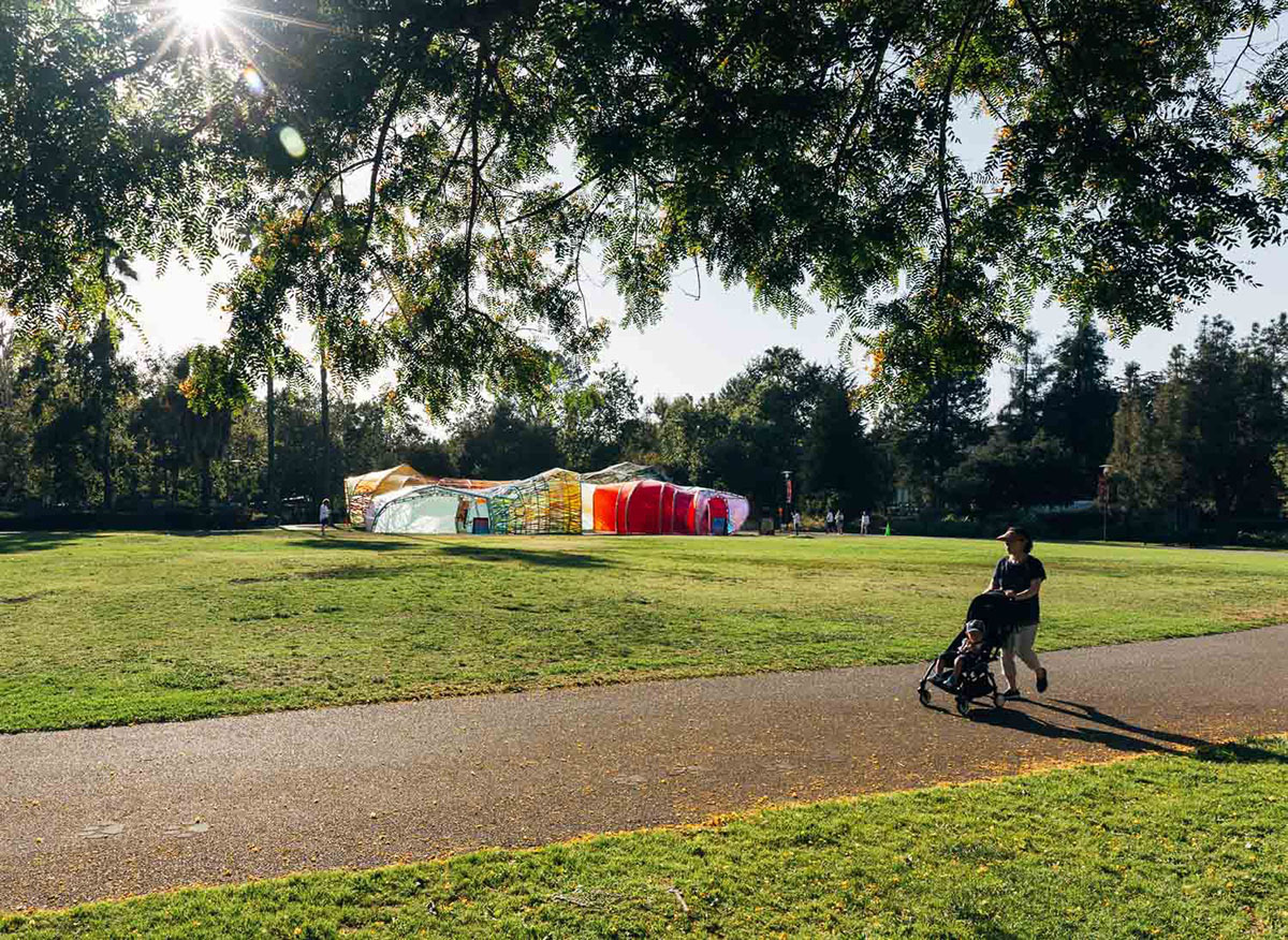 Selgascano's Serpentine Pavilion rebuilt in Los Angeles celebrating Second Home's new location