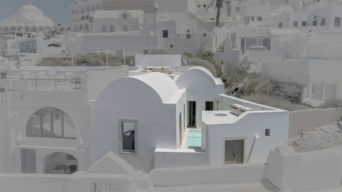Kapsimalis Architects converts old caved houses into holiday residences on Santorini Island