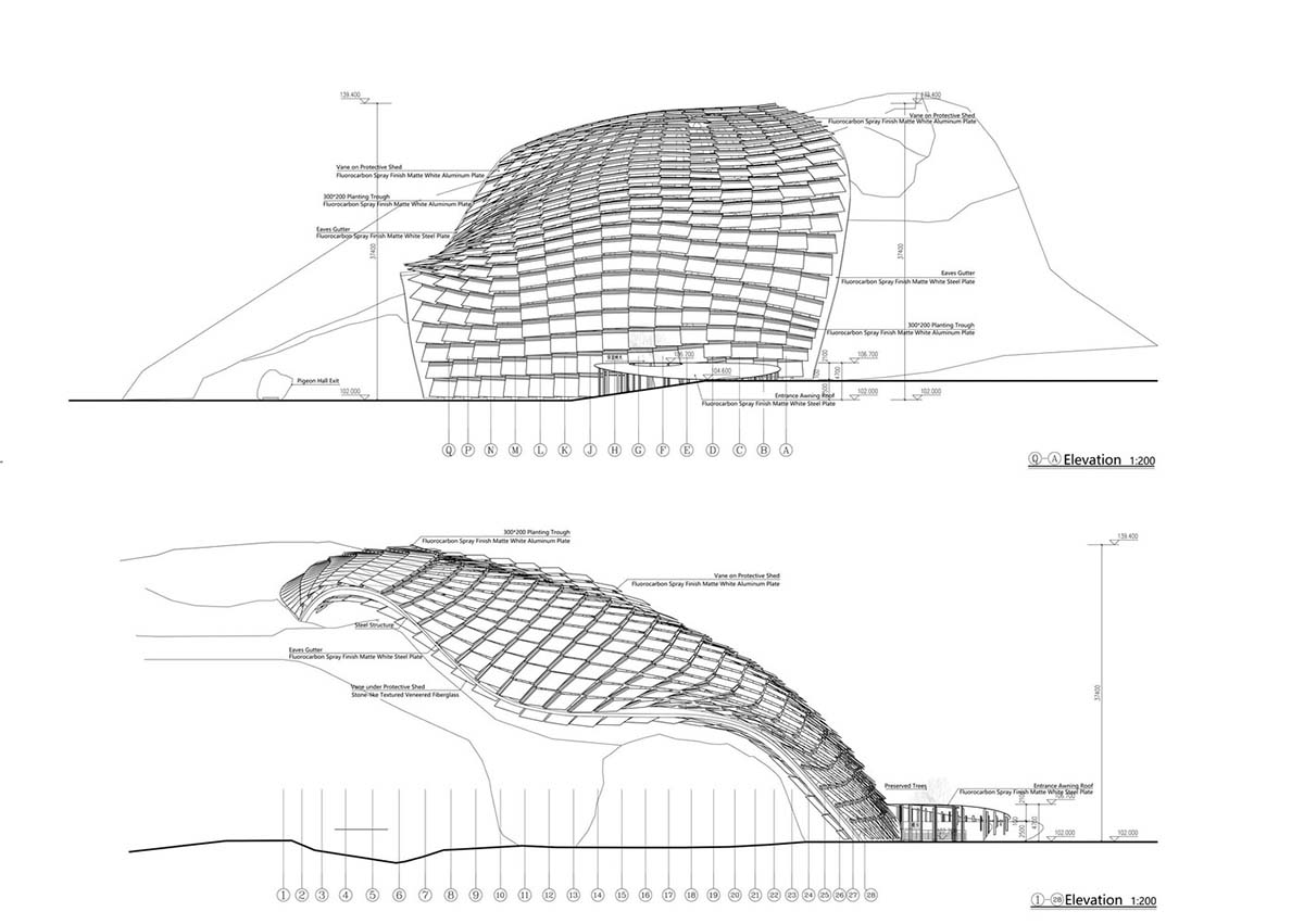 THAD's undulating prefabricated shell protects archaeological site of Peking Man cave in China