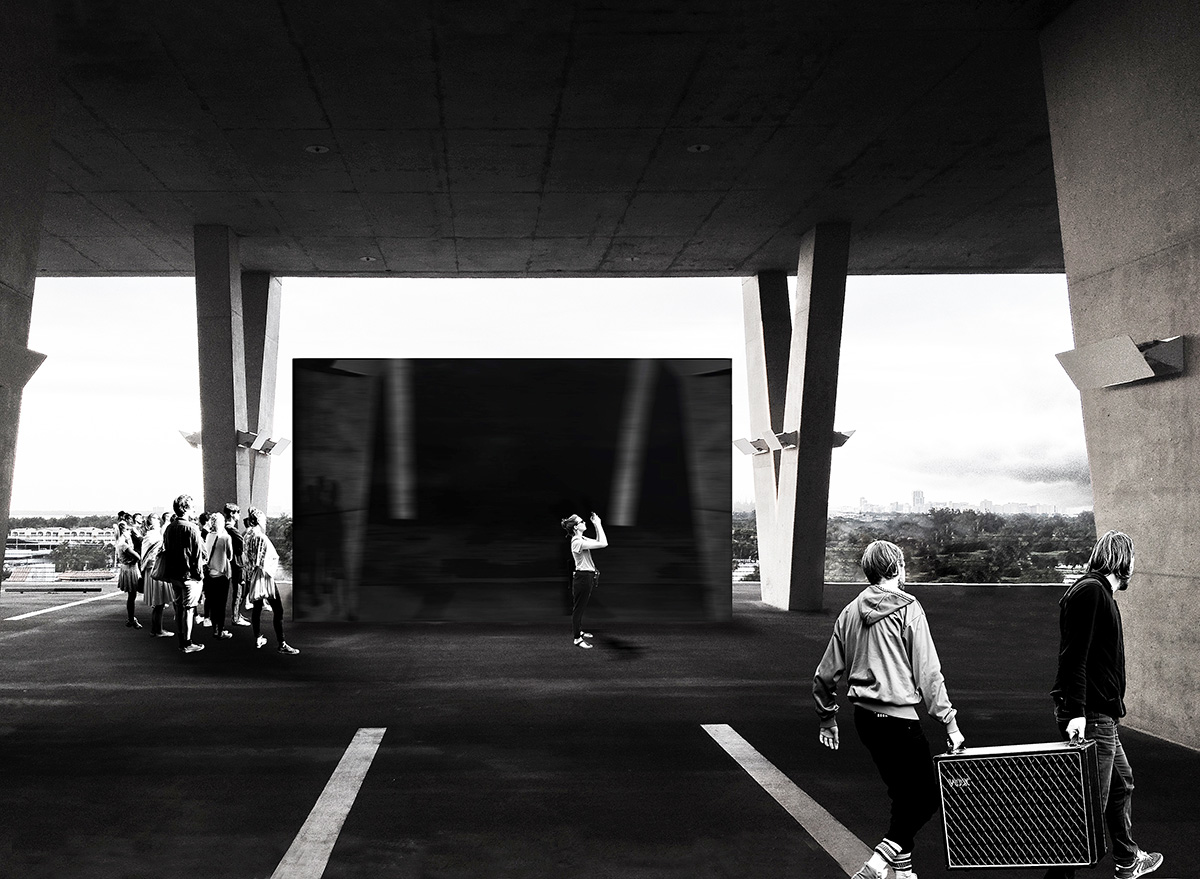 EAA intalls experimental black box in Miami showing the essence of Sancaklar Mosque