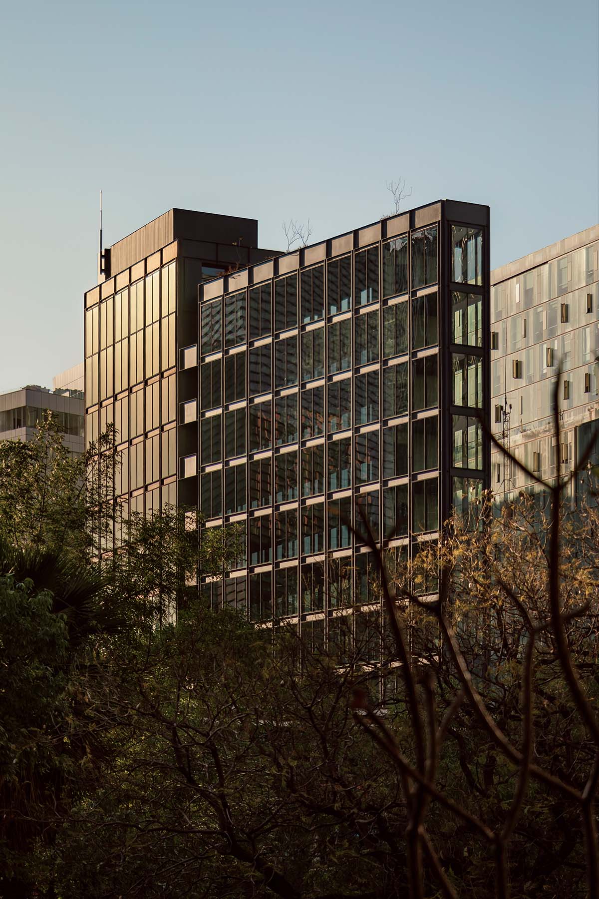 HEMAA built a slender skyscraper that stands elegantly on a narrow plot in Mexico City 
