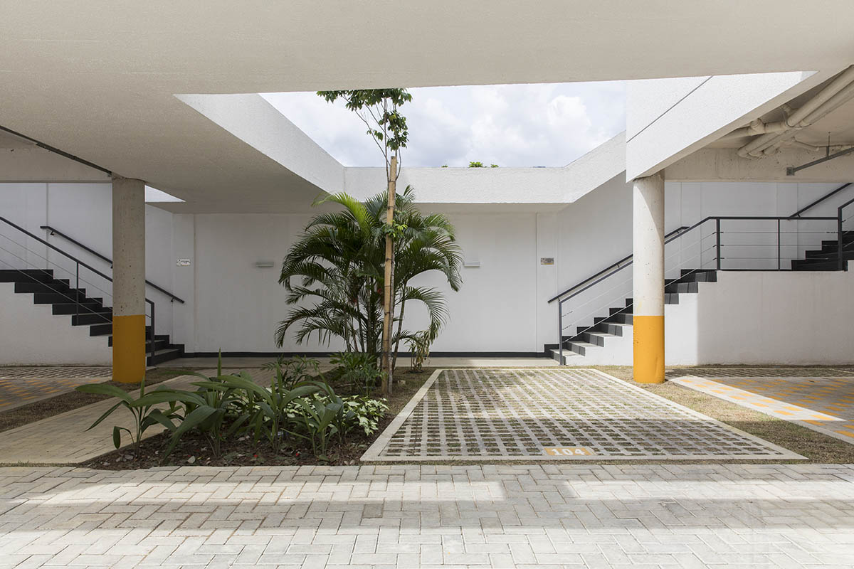 Manga - Vila Santa Thereza Building by Laurent Troost features yellow metal screen in Brazil