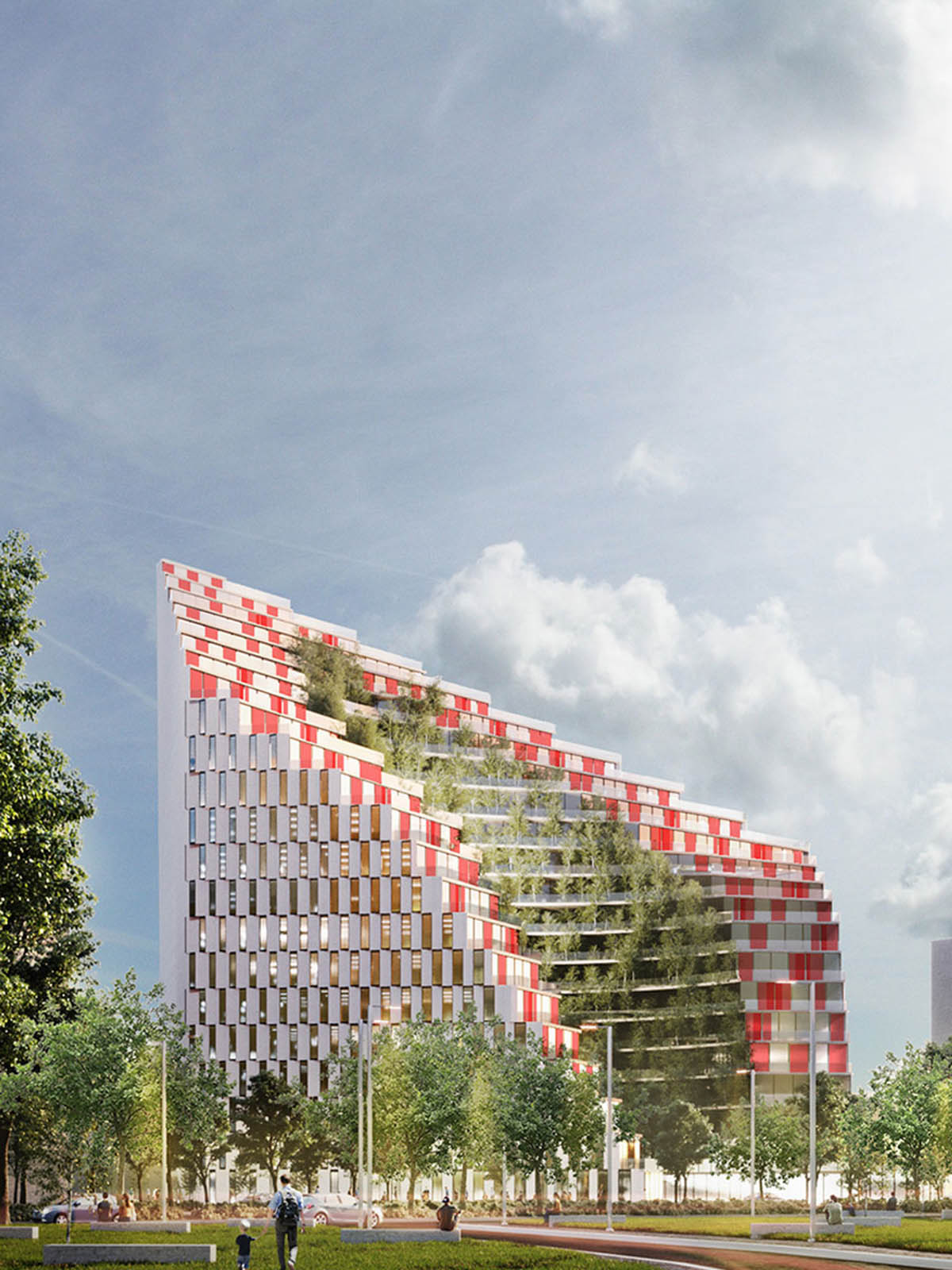 Mario Cucinella Architects unveils terraced Ekspozita Tower with green oasis in Tirana