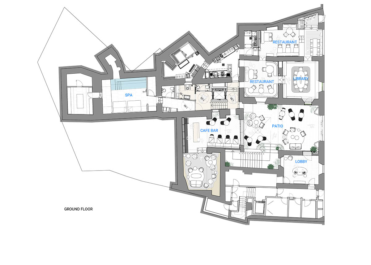 El Equipo Creativo converts 18th-century palace into hotel with rich textures and colors in Girona