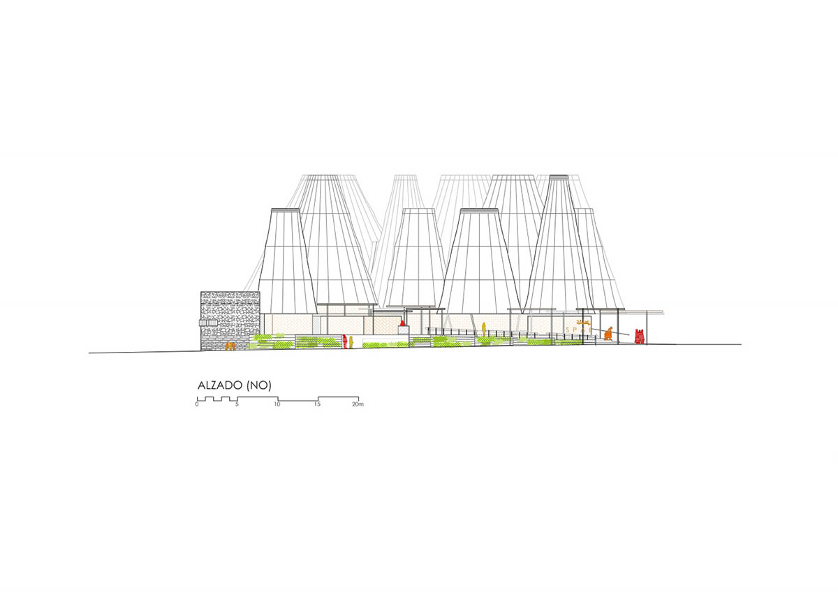 Amann-Cánovas-Maruri adds colorful conic roofs to Spanish Pavilion at Expo 2020 Dubai