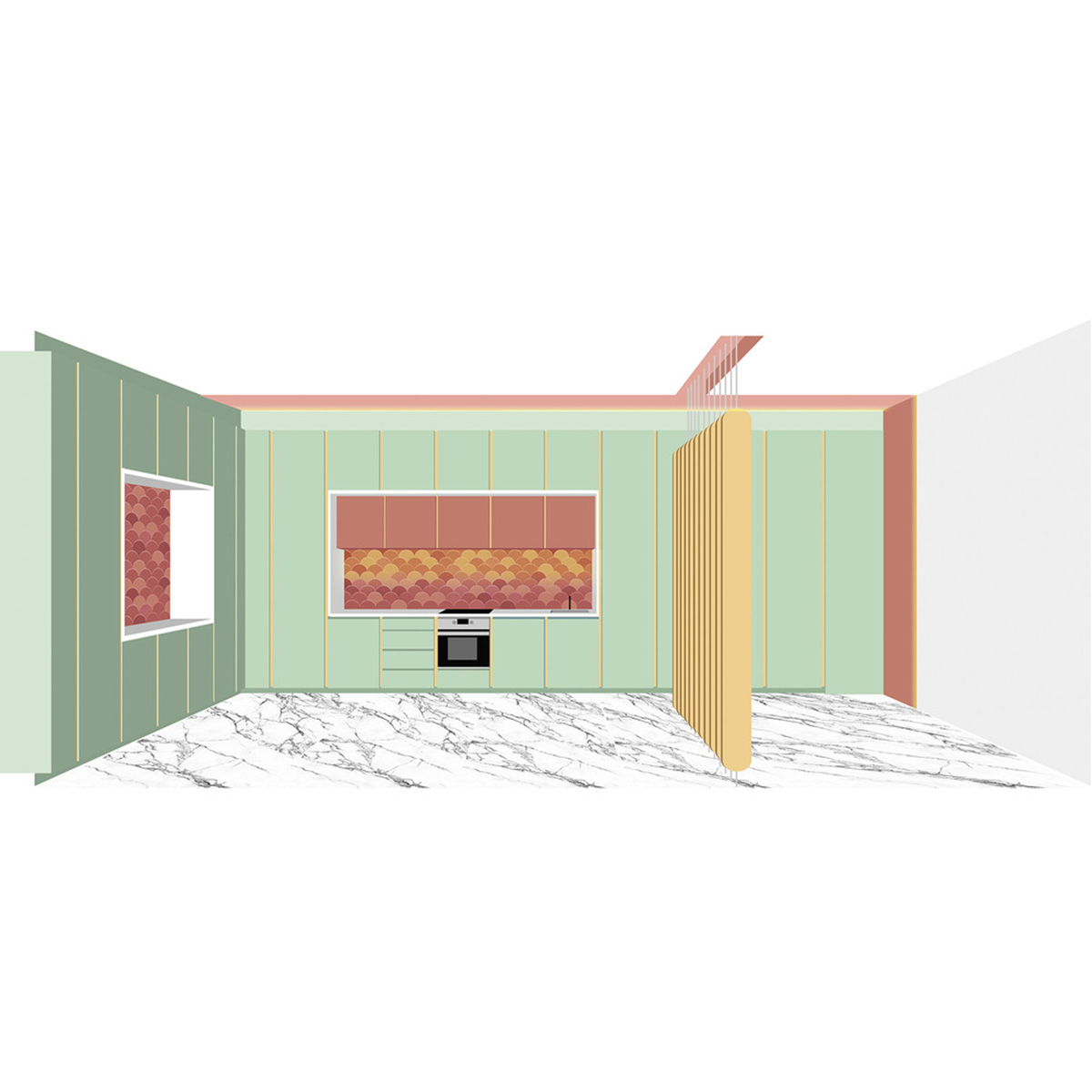 OIIIO Architecture превращает бывший магазин в квартиру с красочными шкафами в Мадриде 