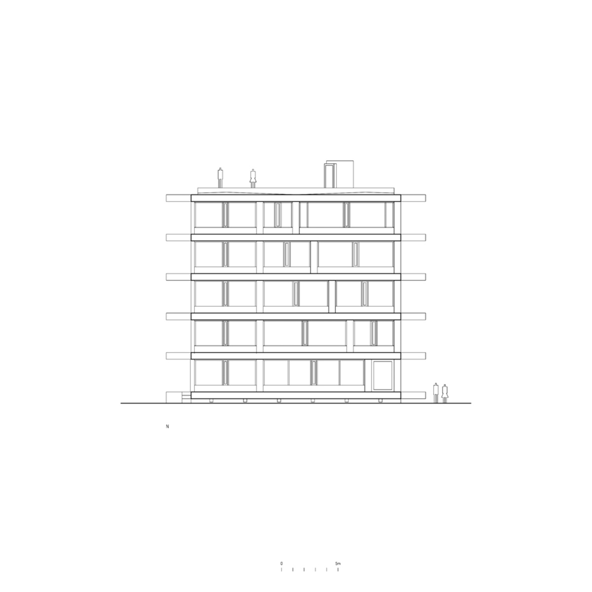 Red pigmented curved walls create 