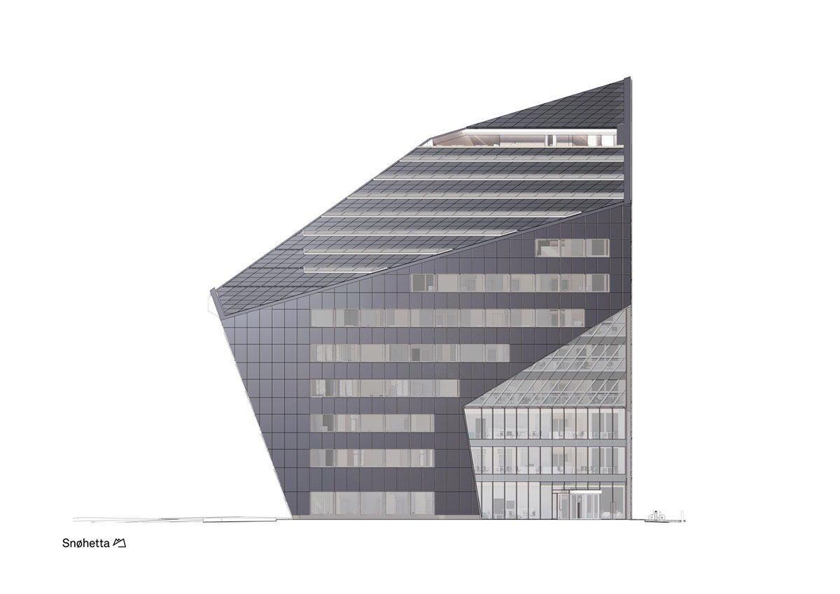 Snøhetta reveals its 4th energy Positive Powerhouse in Telemark with energy producing façade and roof