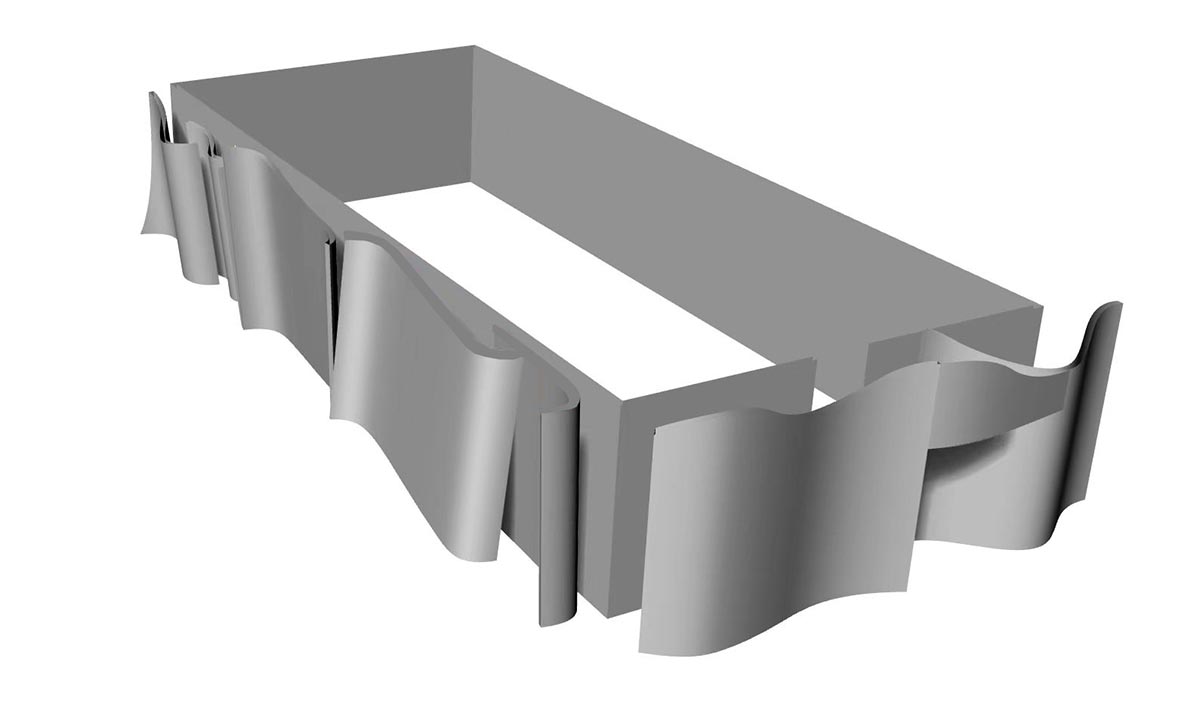 Chinese chapel creates a fluid silhouette featuring curving walls to mimic blossoming petals 