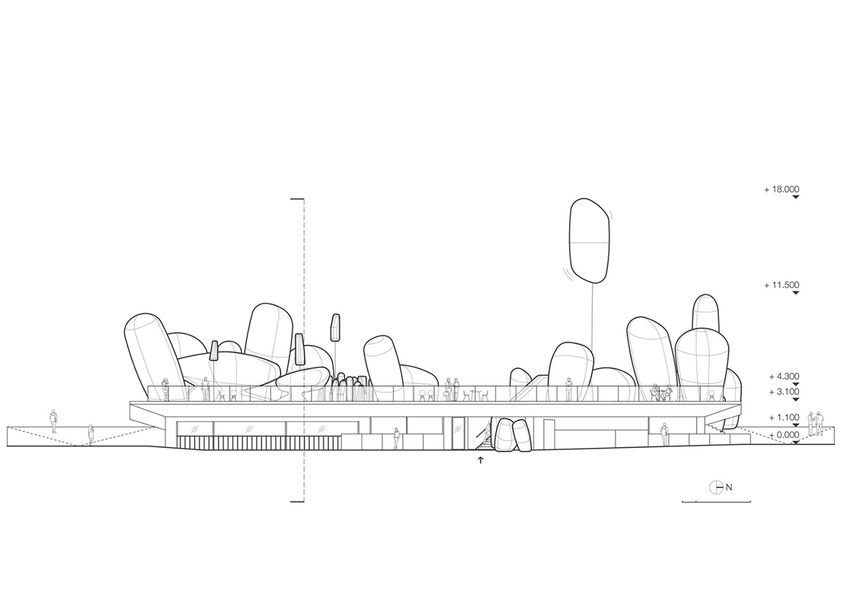 SKNYPL Reinterprets Korean Garden With Many Inflatables ETFE in Seoul