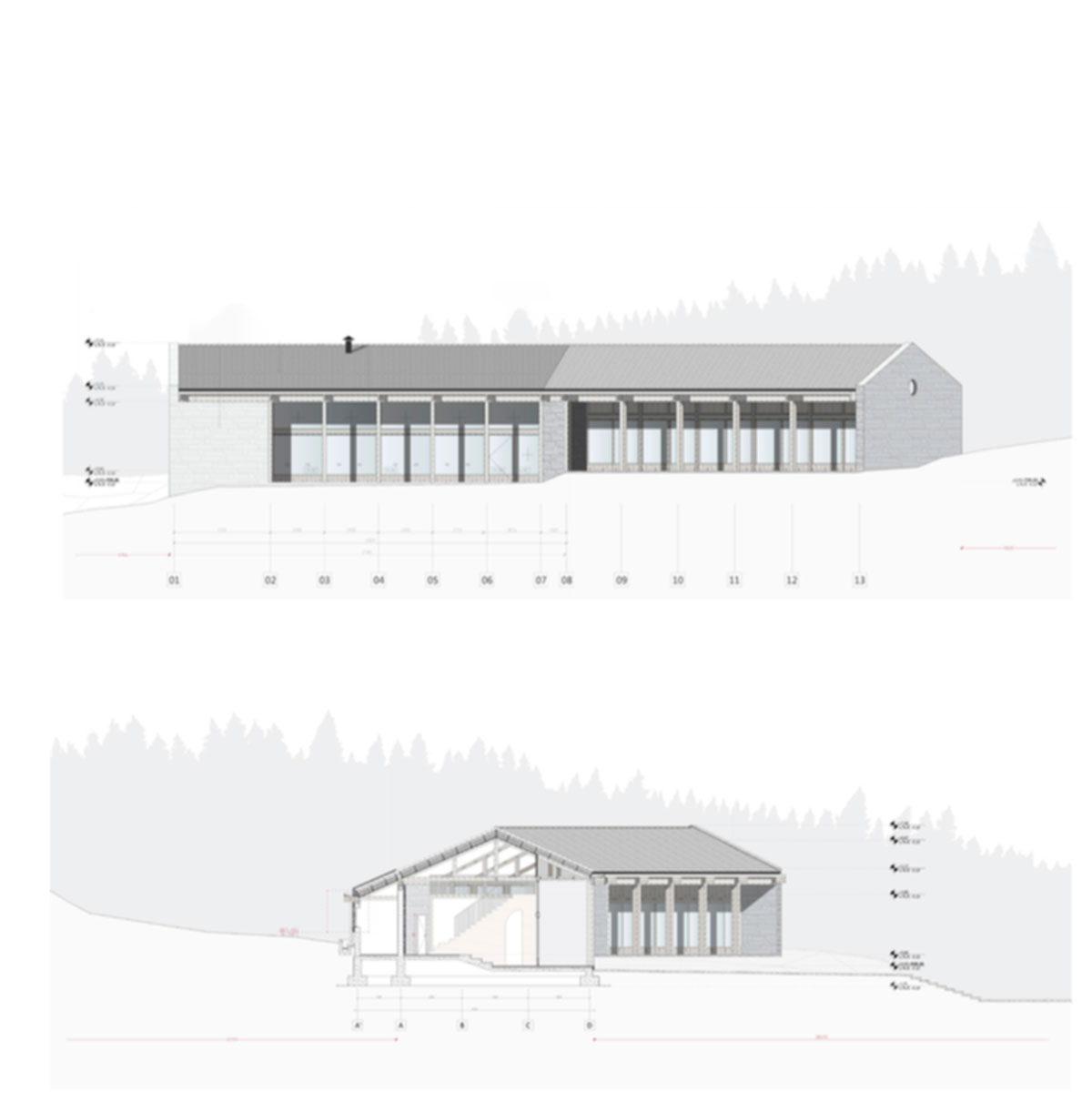 The stone and wood Tbilisi residence integrates architecture with the natural landscape