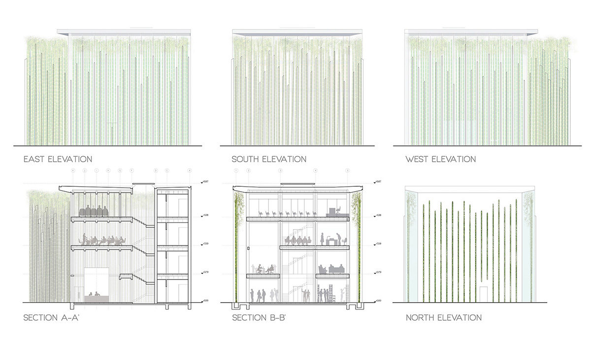 Barberio Colella ARC + Angelo Figliola design Bamboo Office for a new green district in Changzhou