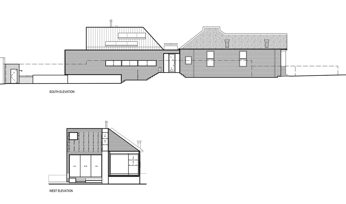 JCB Architects converts old house into new dwelling with refined palette of brick, steel and timber