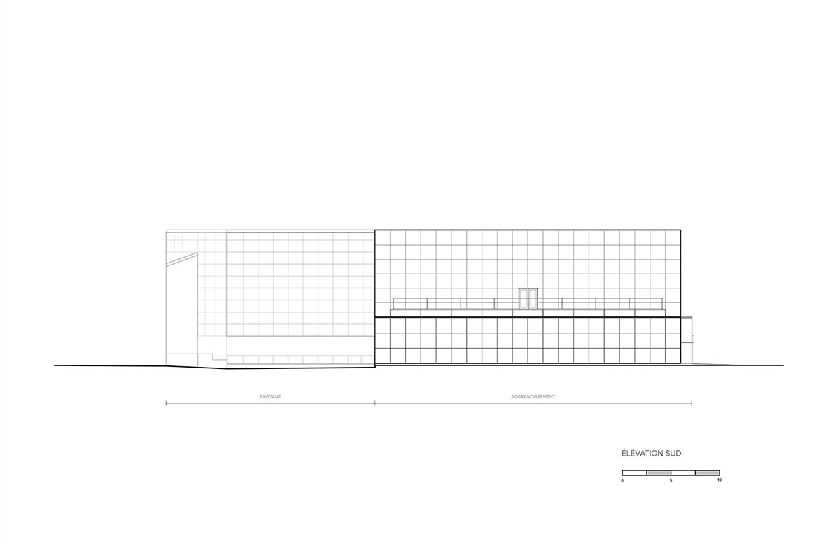 Whitish glass library designed by ACDF Architecture acts as a white floating volume in Quebec