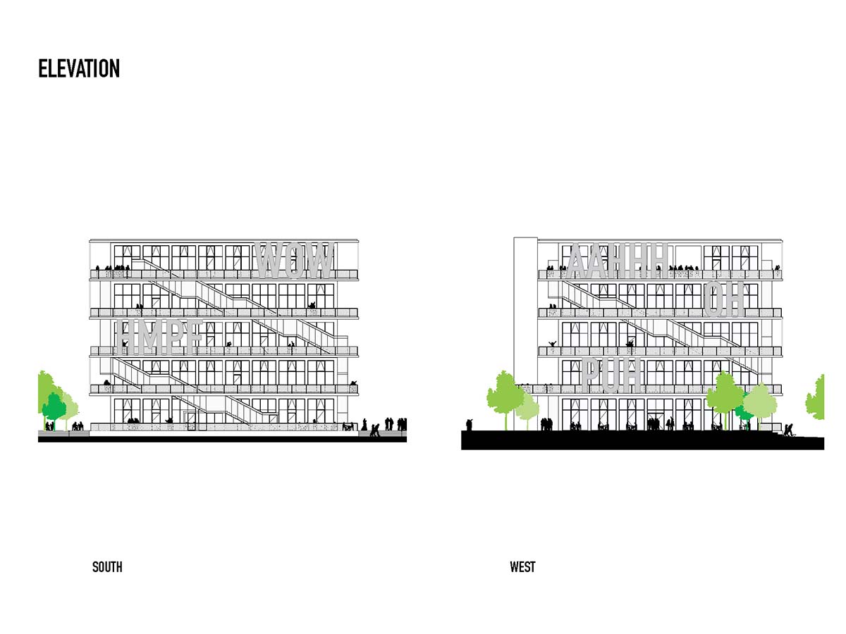 MVRDV's WERK12 building in Munich features expressive art façade addressing to German comics