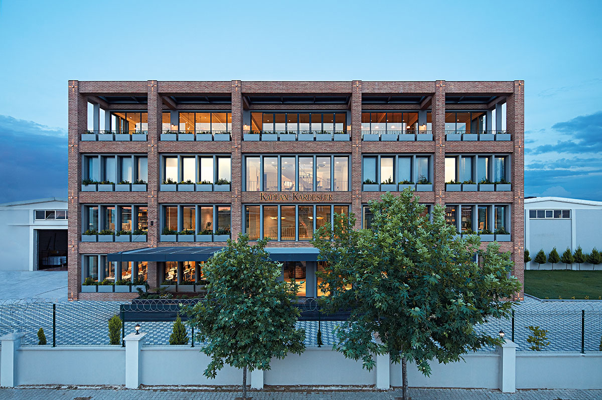 Yerce Architecture and ZAAS complete Empera Headquarters with large brick openings in Gaziantep