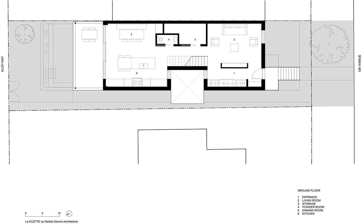 Natalie Dionne Architecture clads this house with light-color clay brick in Montréal