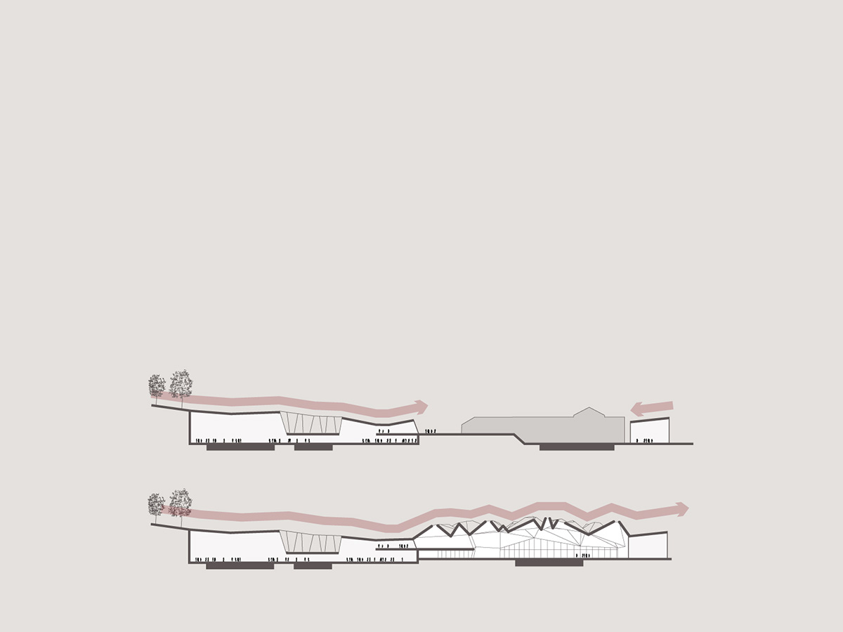 ENOTA's new spa complex made of tetrahedral volumes is spread as part of existing rural buildings