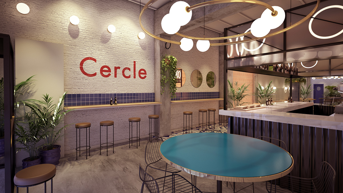 Mirror Studio completes Cercle Restaurant in Barcelona with smooth lines and soft colors