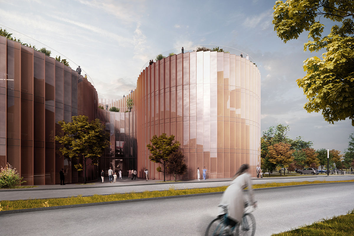 BIG designs Neuroscience and Psychiatrics Center with interlinked buildings in Denmark