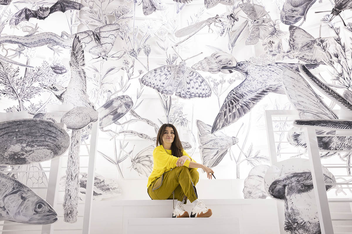 Artist Es Devlin unveils installation at UN HQ