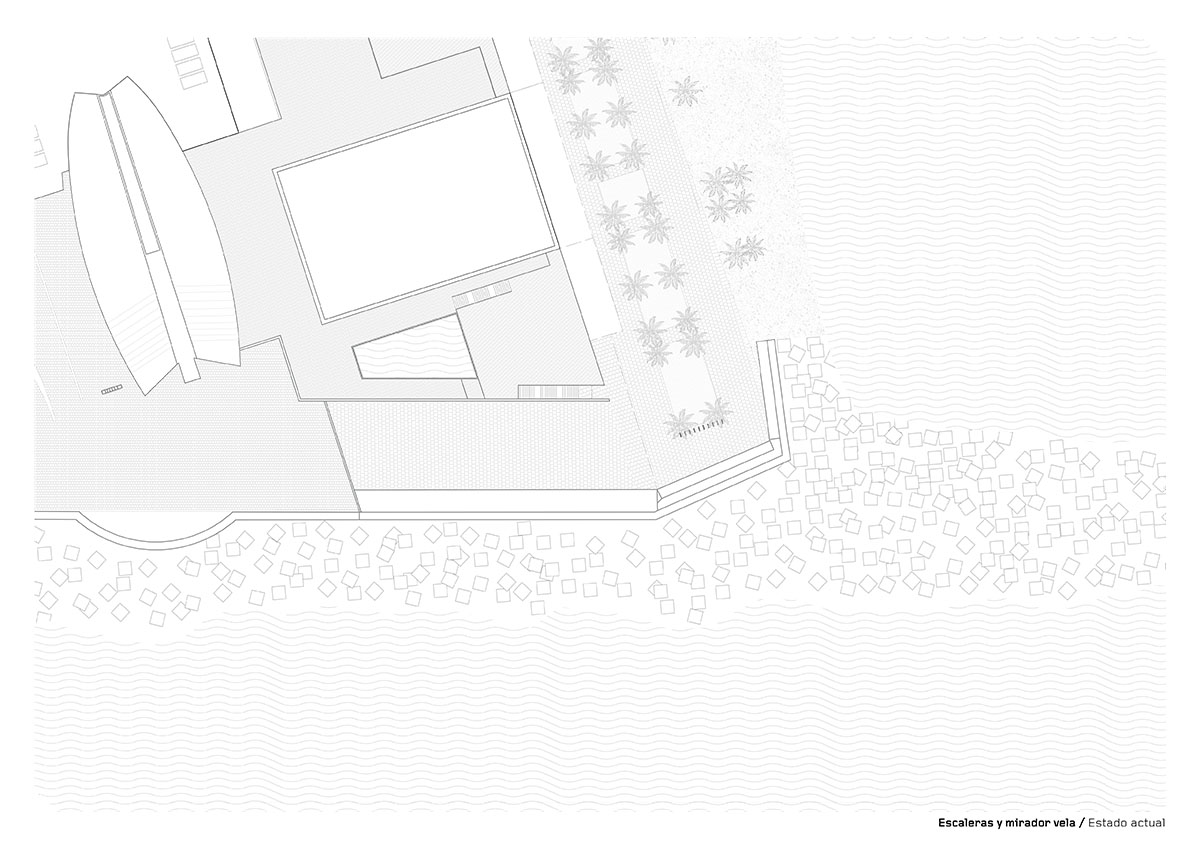 External Reference creates walkable façade for viewing platform evoking salt crystals in Barcelona