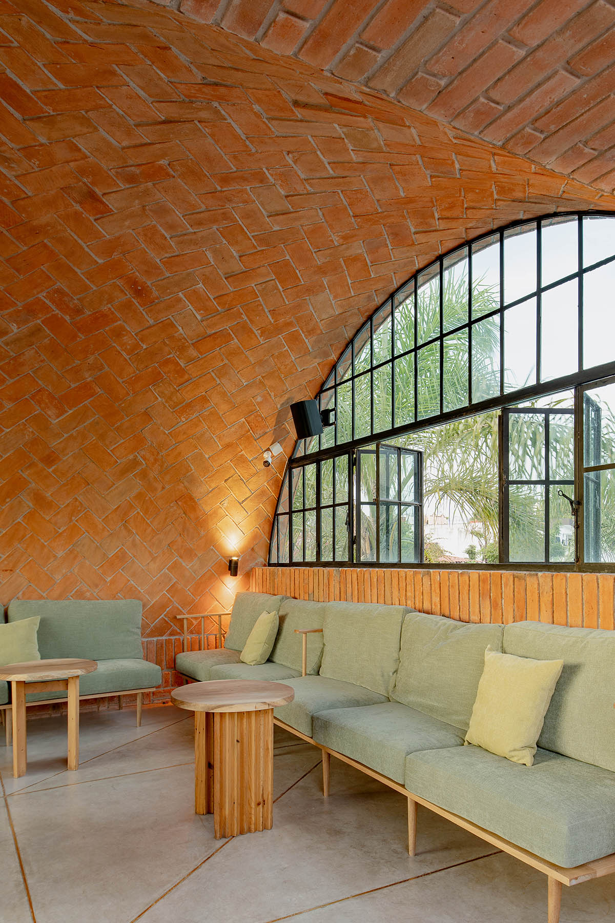 Estudio Tecalli built bar with red brick vault in Mexico