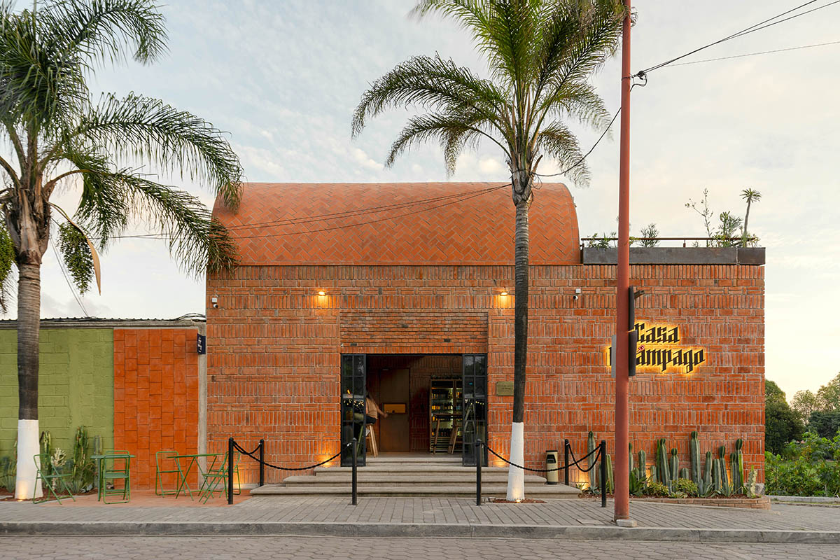 Estudio Tecalli built bar with red brick vault in Mexico