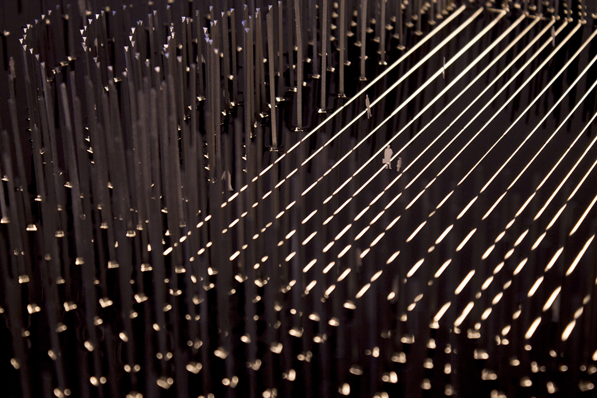 OMA and Inside Outside use thousands of triangular columns to create immersive monument in Dubai