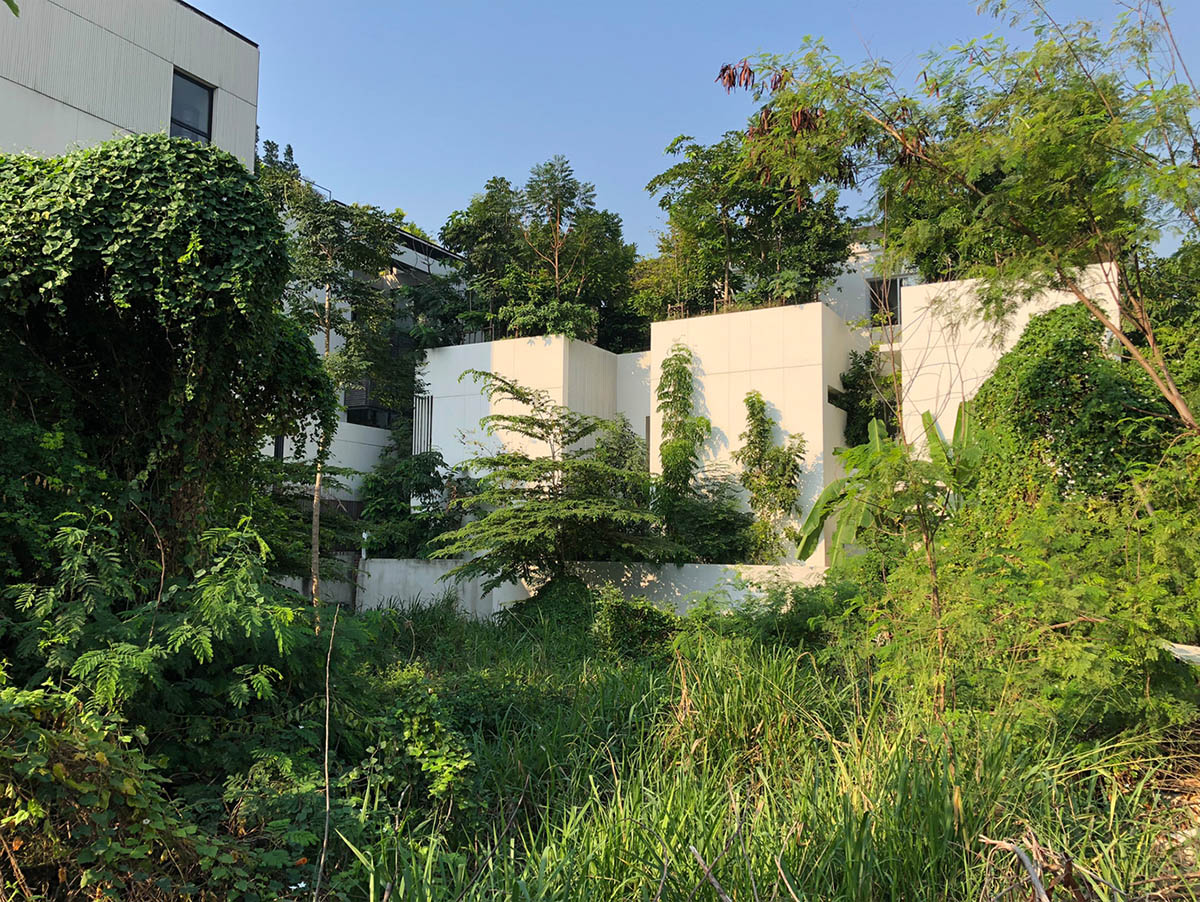 Shma Company Limited built residence that features bulging mini forest from its facade in Thailand