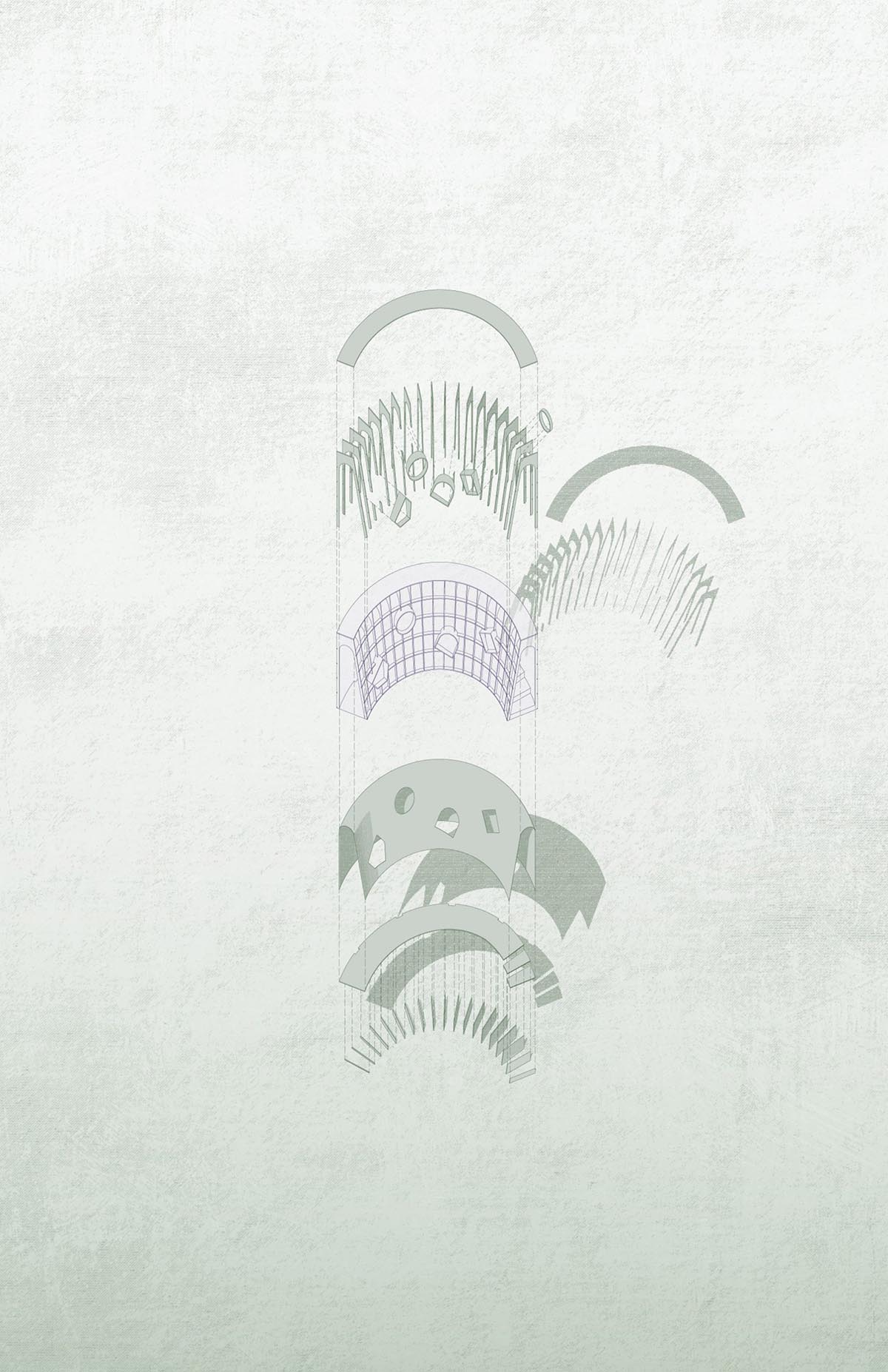 Architensions uses abstract elements of nature for children's playground made of plywood structures