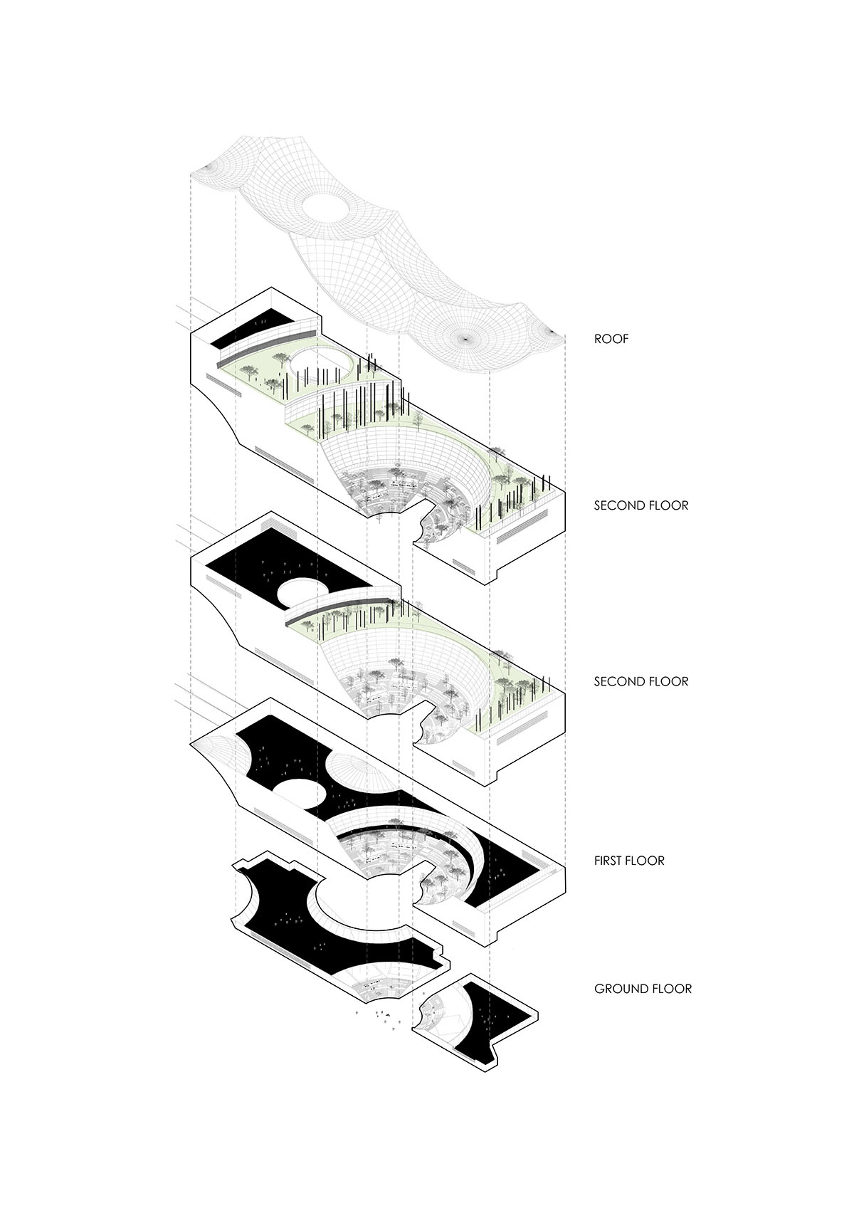 Croquis Design Studio unveils its competition proposal for City Main Library in Gwangju, South Korea