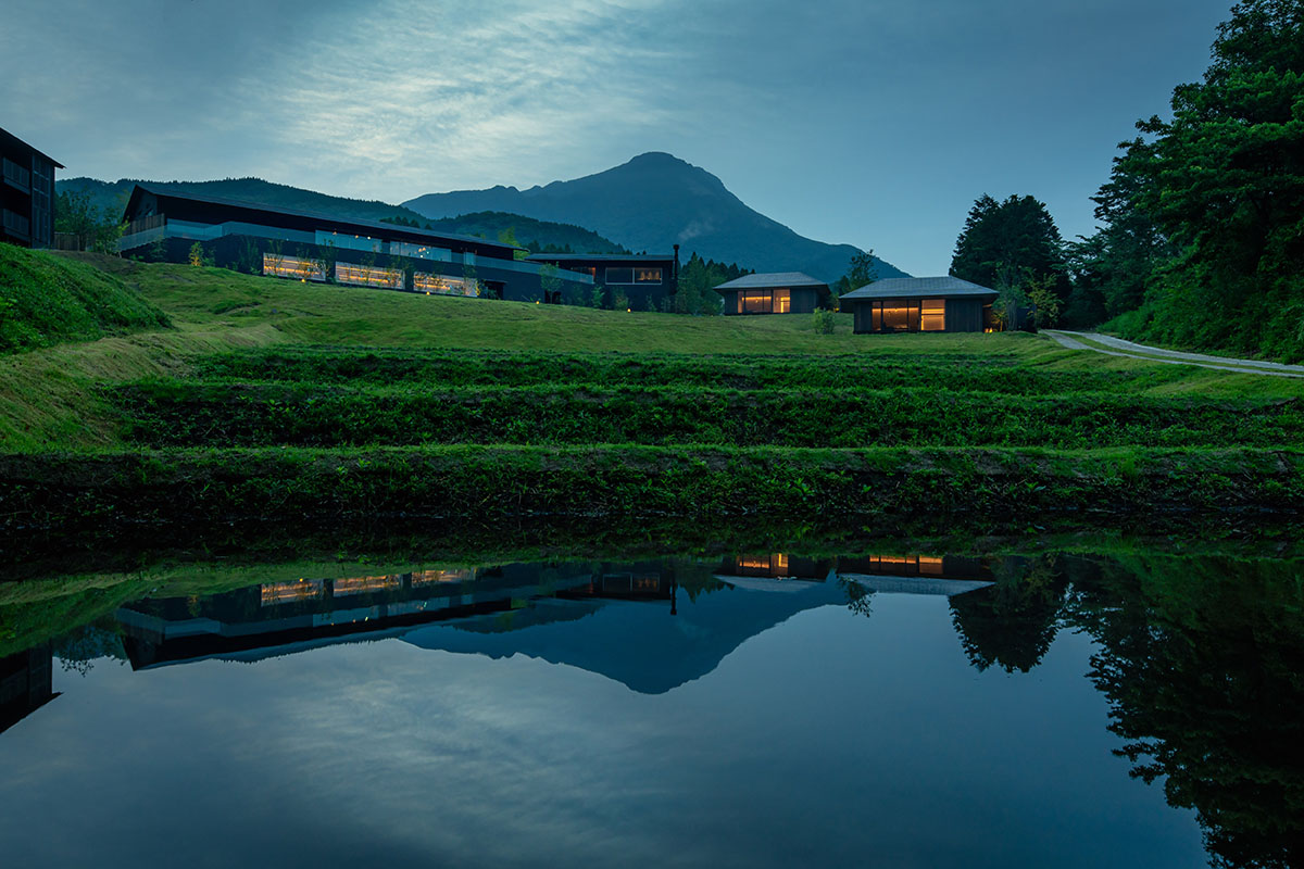 Kengo Kuma & Associates completes hot spring resort surrounded by cascading rice terraces in Kyushu