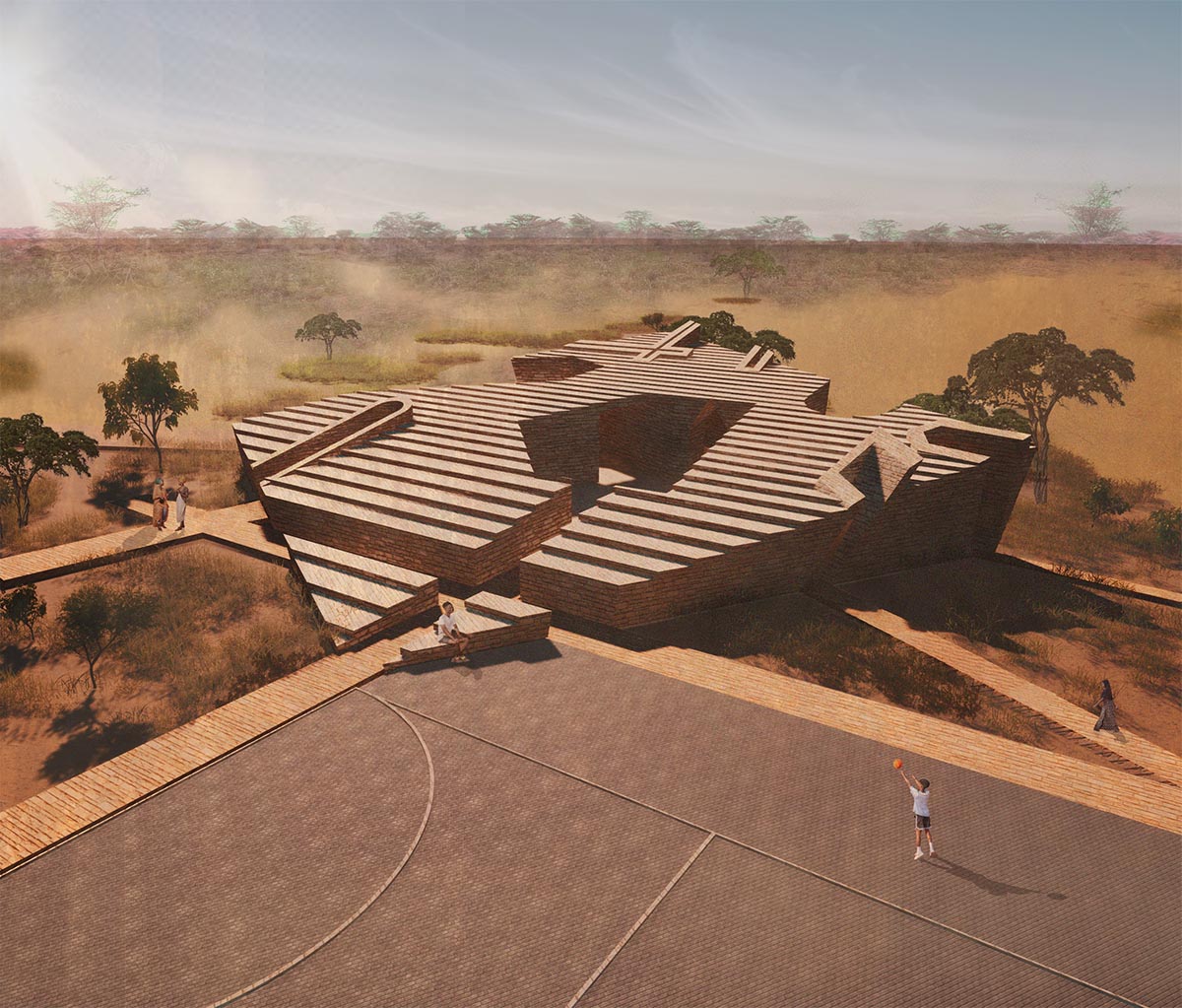 Sumayya Vally creates a stepped wellness centre that blends seamlessly with the Kakuma landscape