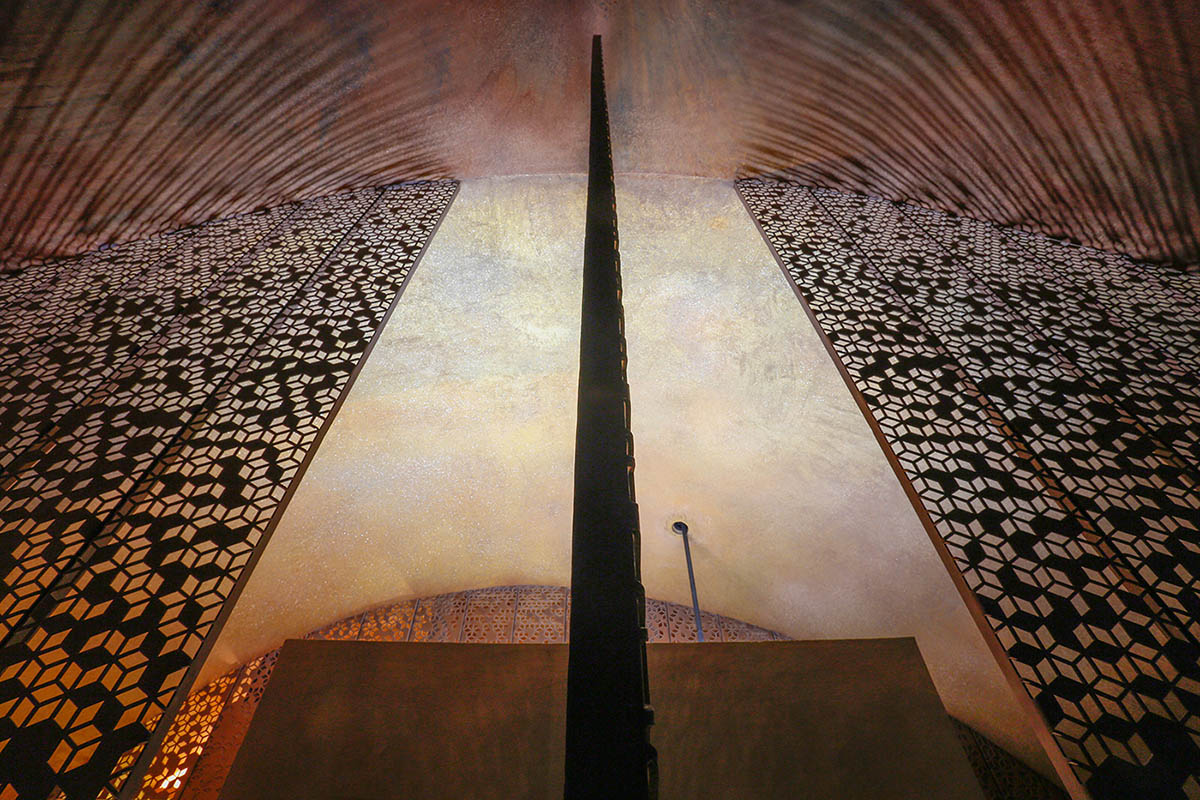 Oppenheim Architecture completes Ayla Golf Academy with wavy roofs in deserted landscape of Jordan