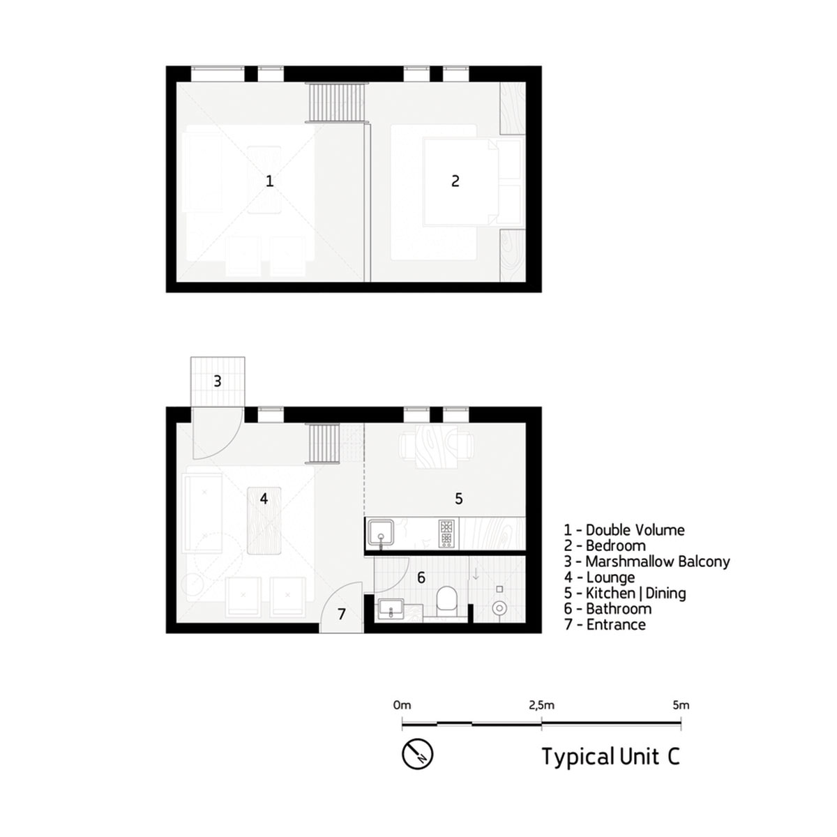 Two Five Five Architects adds protruding bright pink marshmallow balconies to apartment in Cape Town