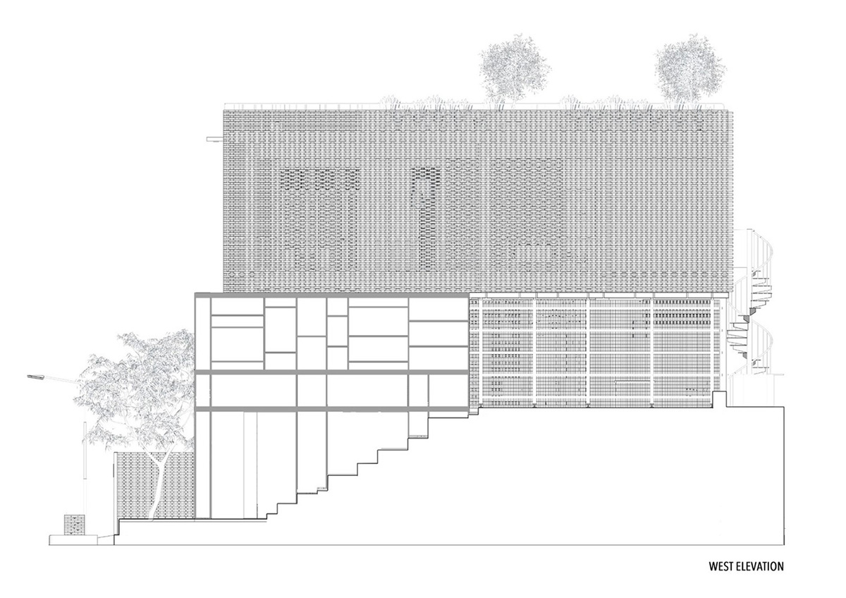 Andyrahman Architect creates different brick motifs for Omah Boto House in Indonesia